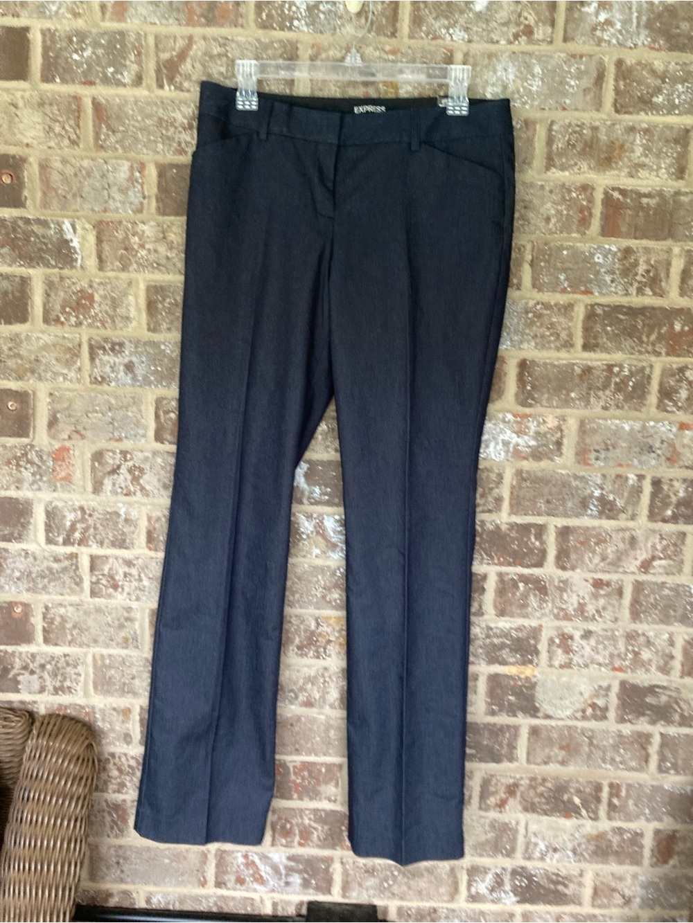 Womens NWT Express Editor Dark gray Stretch Business Casual Barely Boot size 8R